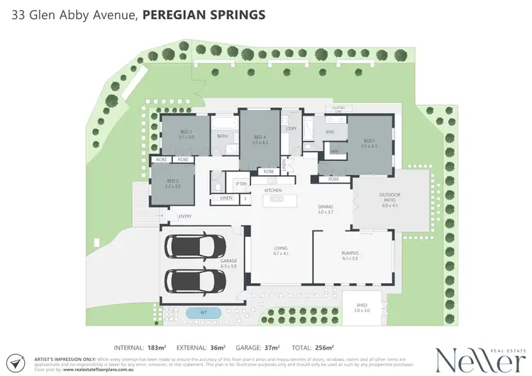 Floorplan of Homely house listing, 33 Glen Abby Avenue, Peregian Springs QLD 4573