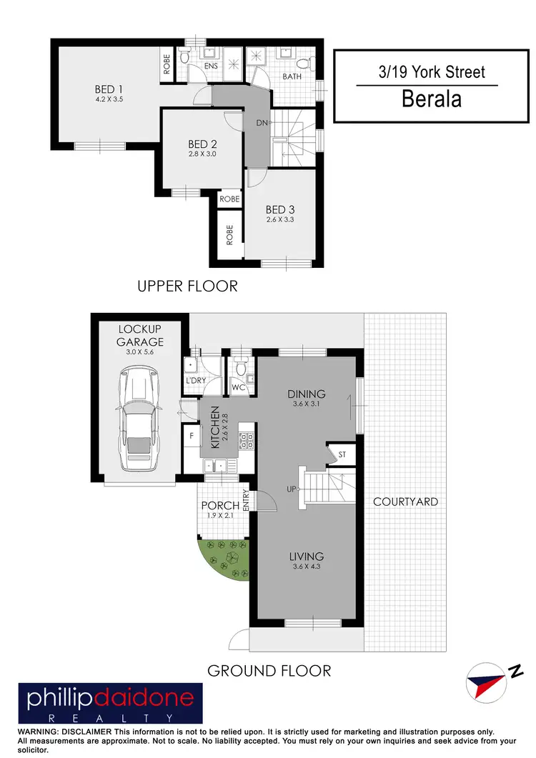 Floorplan of Homely townhouse listing, 3/19 York Street, Berala NSW 2141