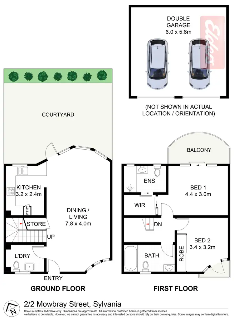Floorplan of Homely townhouse listing, 2/2 Mowbray Street, Sylvania NSW 2224
