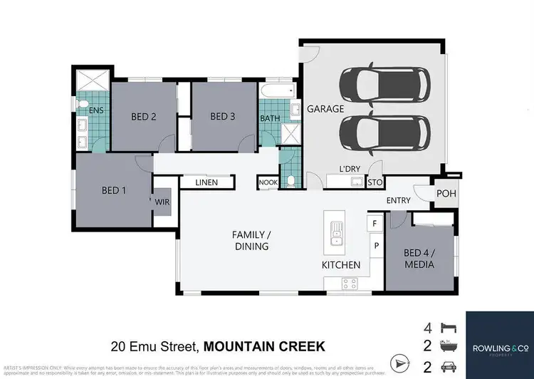 Floorplan of Homely house listing, 20 Emu Street, Mountain Creek QLD 4557