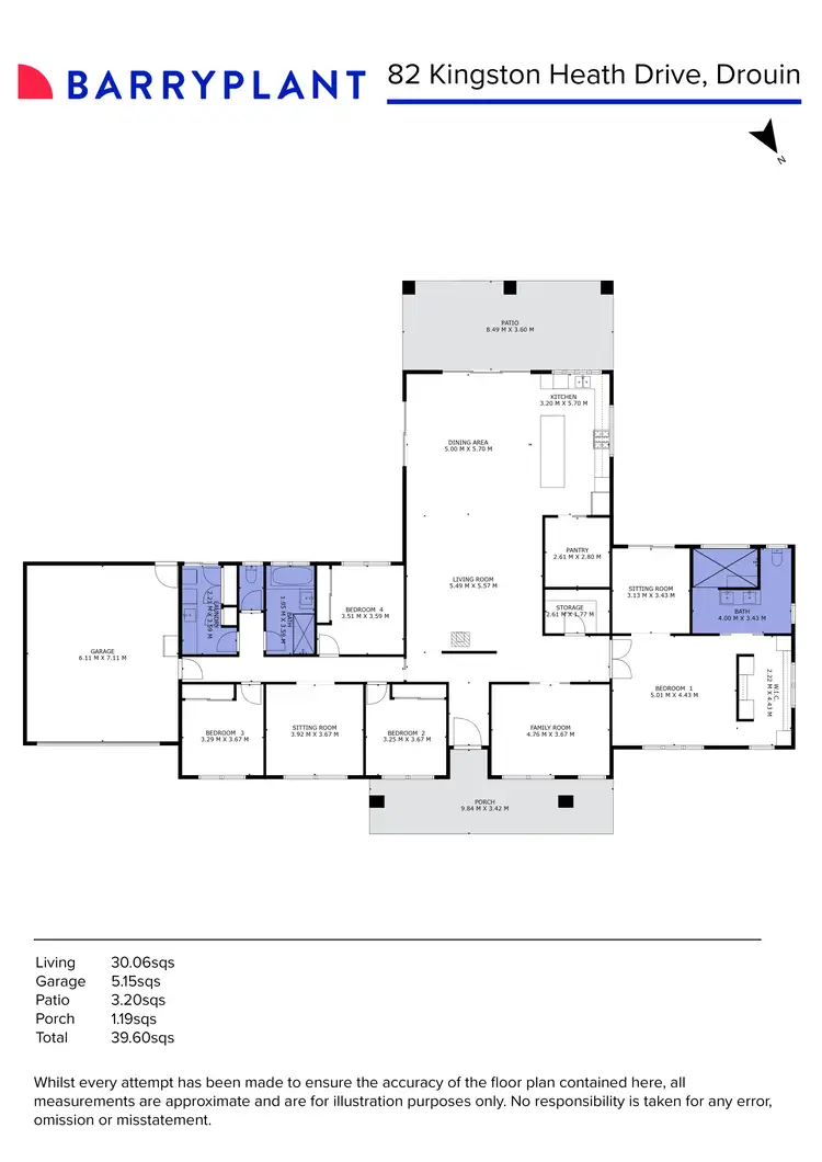 Floorplan of Homely house listing, 82 Kingston Heath Drive, Drouin VIC 3818