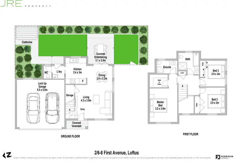 Floorplan of Homely townhouse listing, 2/6-8 First Avenue, Loftus NSW 2232