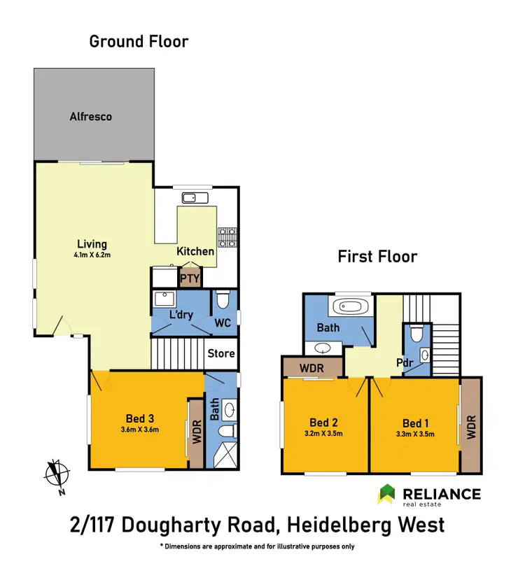 Floorplan of Homely house listing, 2/117 Dougharty Road, Heidelberg West VIC 3081