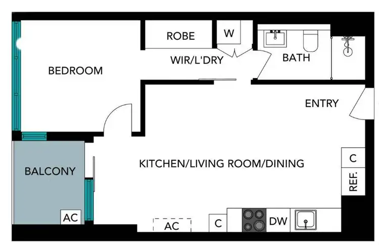 Floorplan of Homely apartment listing, 4407/639 Lonsdale Street, Melbourne VIC 3000