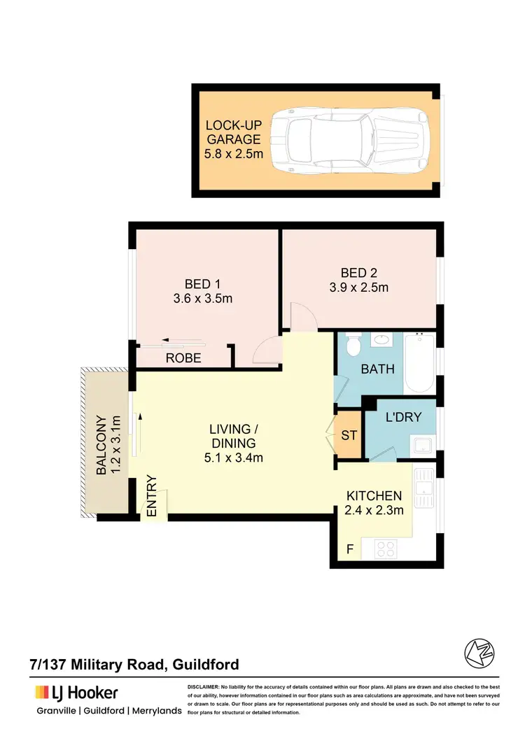 Floorplan of Homely unit listing, 7/137 Military Road, Guildford NSW 2161