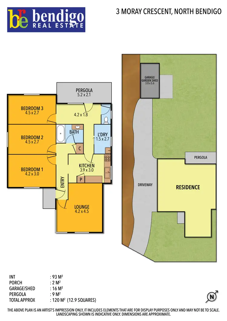 Floorplan of Homely house listing, 3 Moray Crescent, North Bendigo VIC 3550