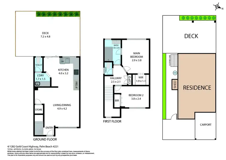 Floorplan of Homely unit listing, 4/1282 Gold Coast Highway, Palm Beach QLD 4221