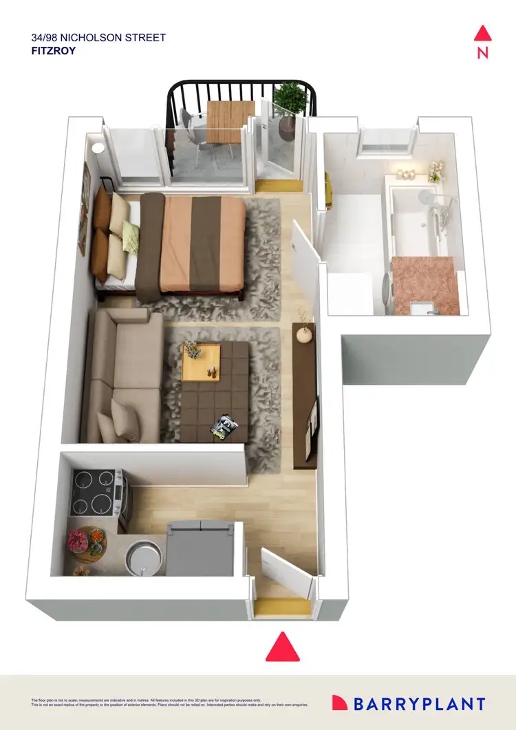 Floorplan of Homely apartment listing, 34/98 Nicholson Street, Fitzroy VIC 3065