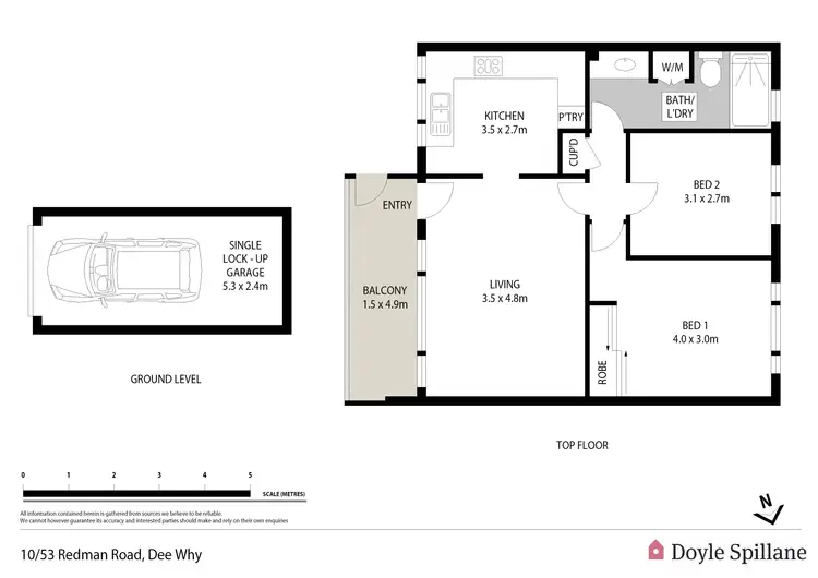 Floorplan of Homely apartment listing, 10/53 Redman Road, Dee Why NSW 2099