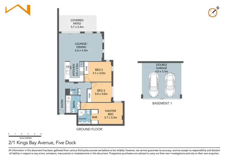 Floorplan of Homely apartment listing, 2/1 Kings Bay Avenue, Five Dock NSW 2046