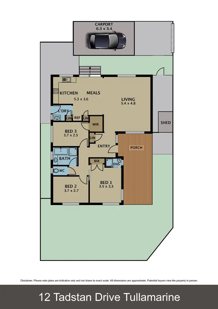 Floorplan of Homely house listing, 12 Tadstan Drive, Tullamarine VIC 3043