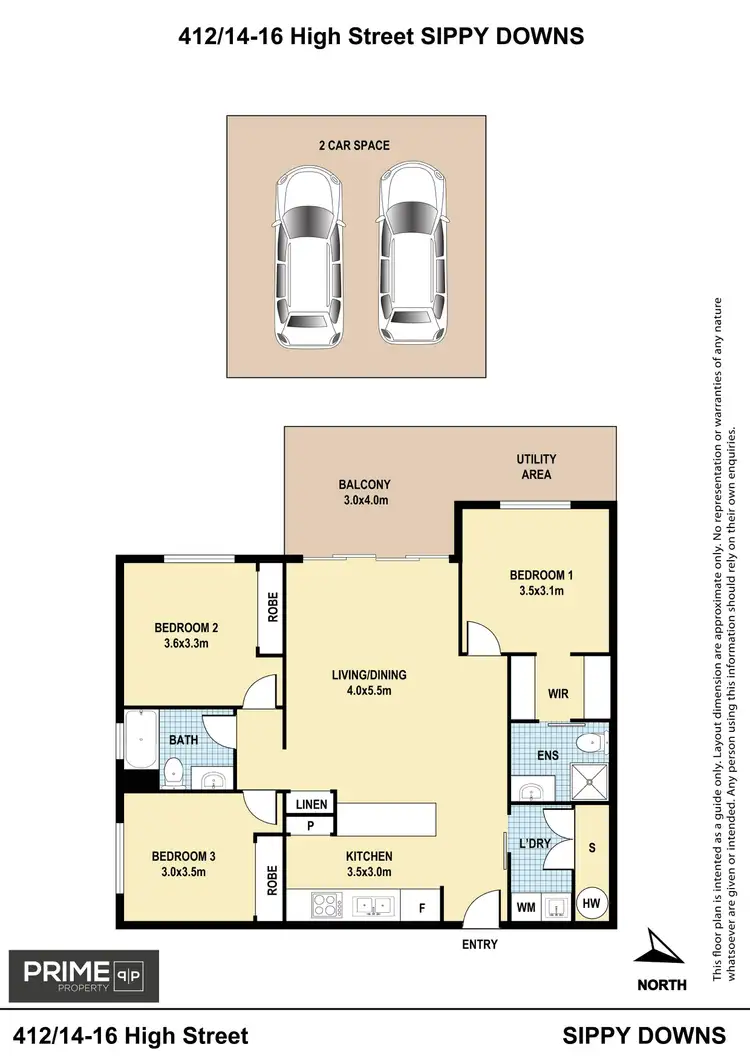 Floorplan of Homely unit listing, 412/14-16 High Street, Sippy Downs QLD 4556