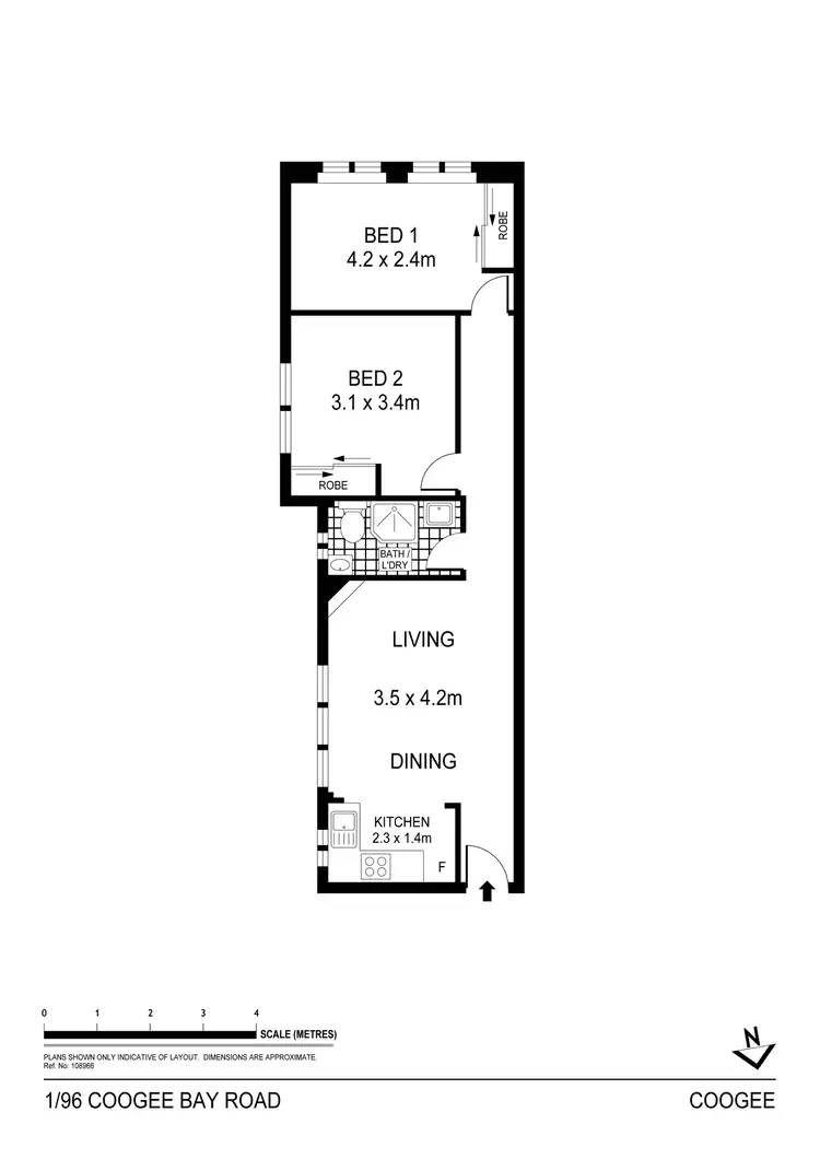 Floorplan of Homely apartment listing, 1/96 Coogee Bay Road, Coogee NSW 2034