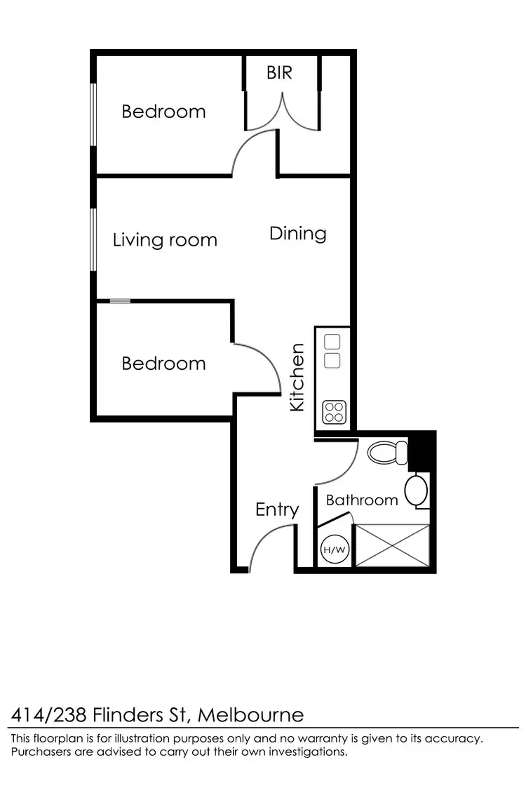 Floorplan of Homely apartment listing, 414/238 Flinders Street, Melbourne VIC 3000