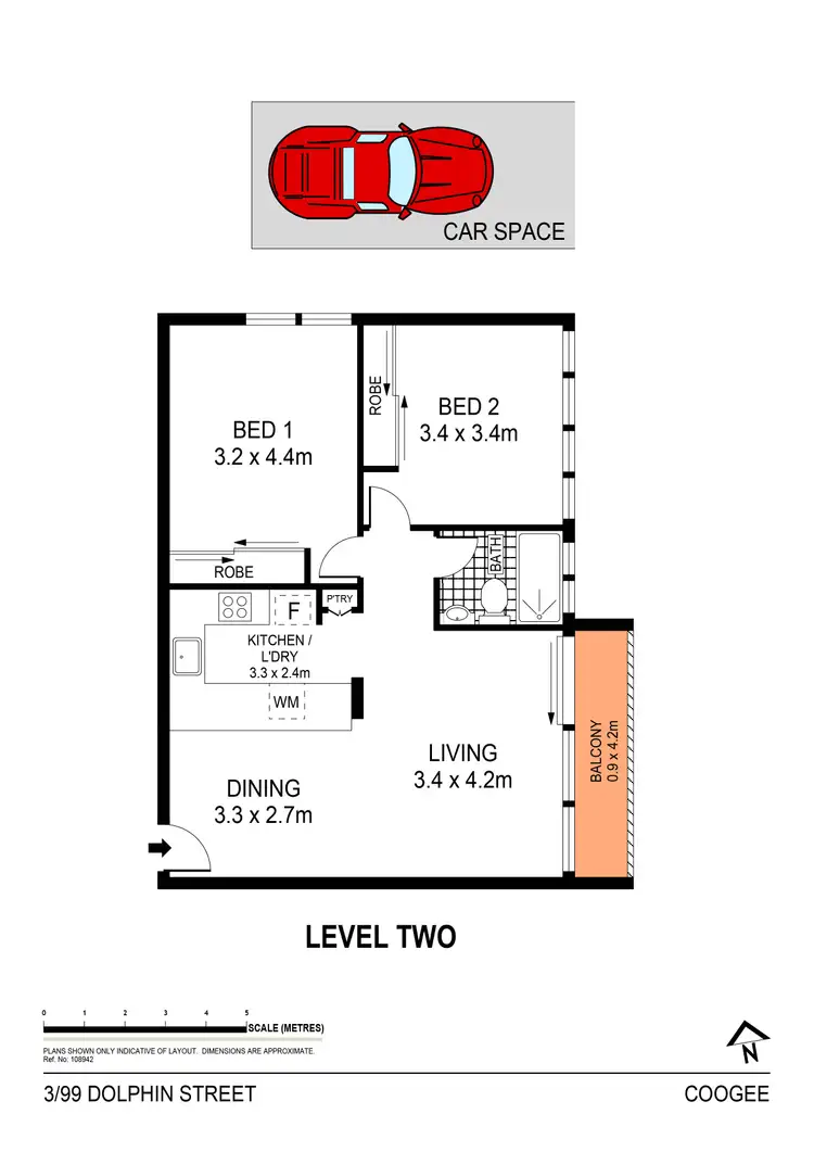 Floorplan of Homely apartment listing, 3/99 Dolphin Street, Coogee NSW 2034