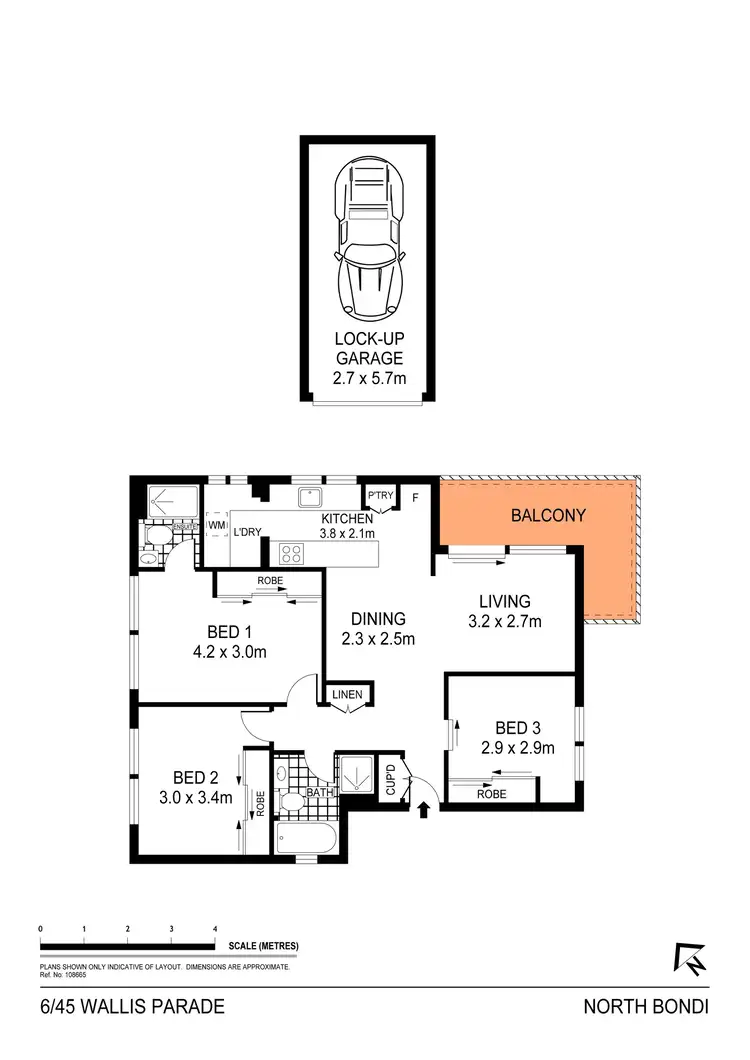 Floorplan of Homely apartment listing, 6/45-47 Wallis Parade, North Bondi NSW 2026
