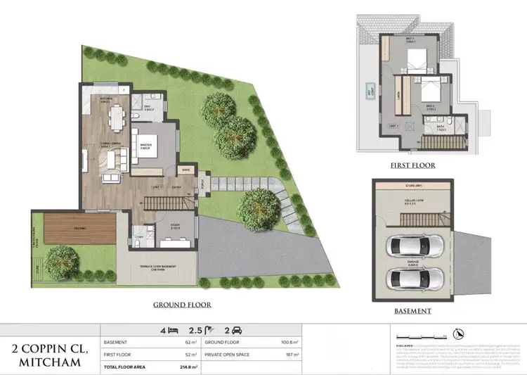 Floorplan of Homely townhouse listing, 2 Coppin Close, Mitcham VIC 3132