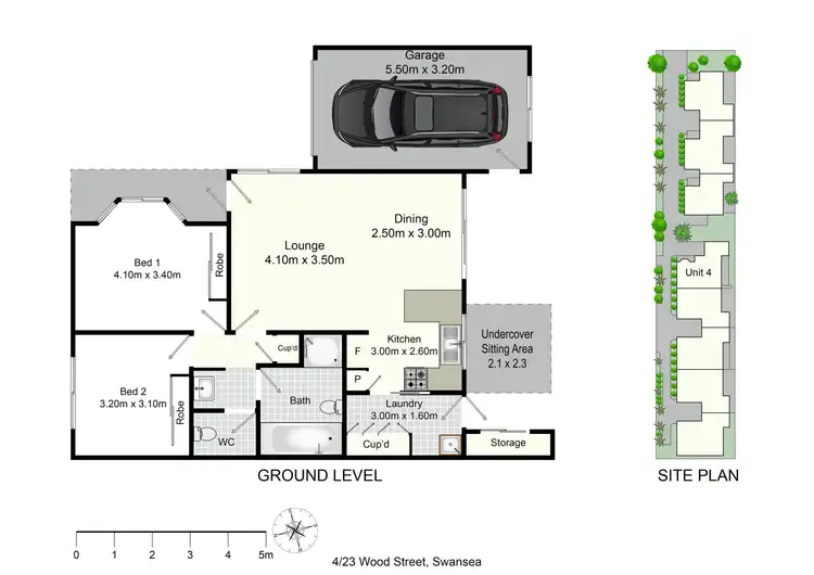 Floorplan of Homely unit listing, 4/23 Wood Street, Swansea NSW 2281
