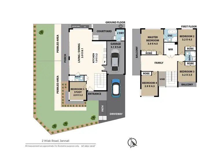 Floorplan of Homely semi-detached listing, 2 Wiak Road, Jannali NSW 2226
