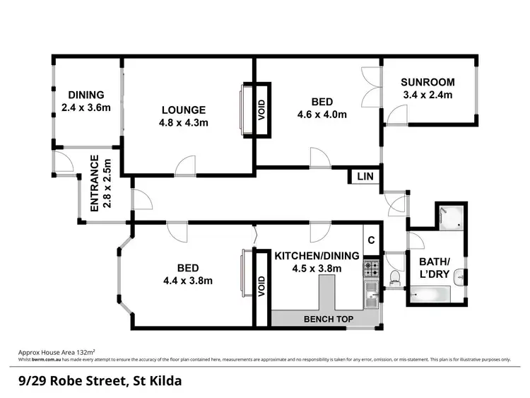 Floorplan of Homely apartment listing, 9/29 Robe Street, St Kilda VIC 3182