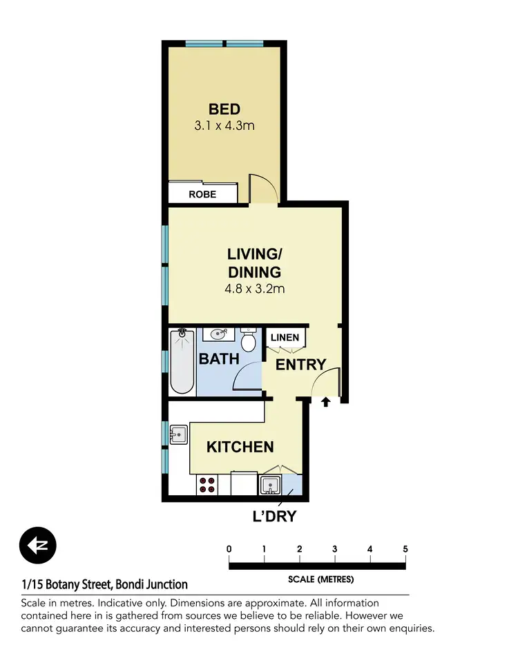 Floorplan of Homely apartment listing, 1/15 Botany Street, Bondi Junction NSW 2022