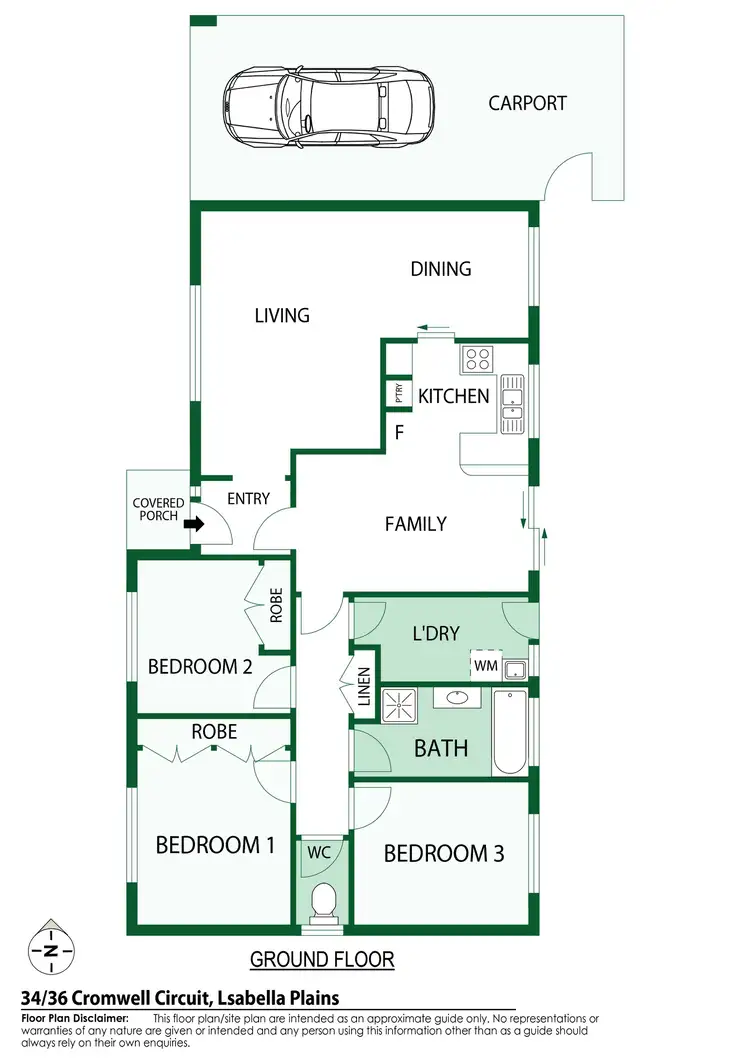 Floorplan of Homely townhouse listing, 34/36 Cromwell Circuit, Isabella Plains ACT 2905