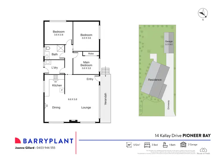 Floorplan of Homely house listing, 14 Kallay Drive, Pioneer Bay VIC 3984