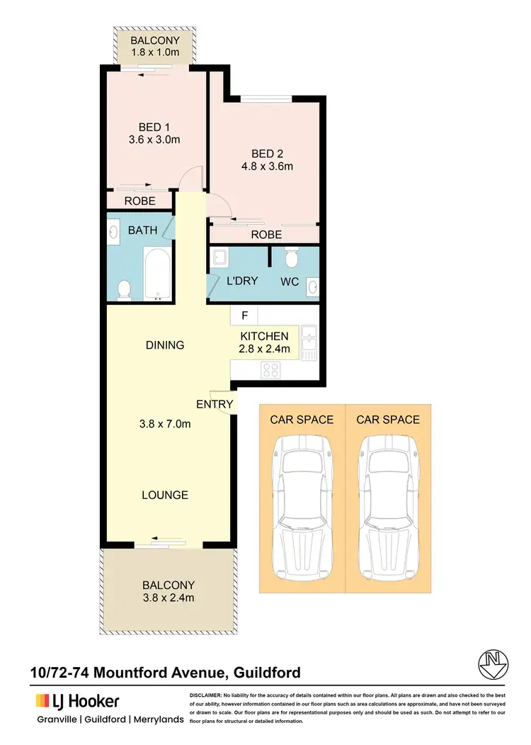Floorplan of Homely unit listing, 10/72-74 Mountford Avenue, Guildford NSW 2161