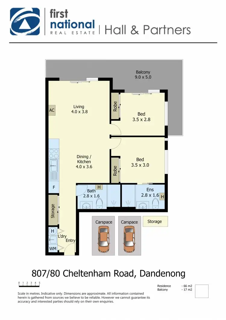 Floorplan of Homely apartment listing, 807/80 Cheltenham Road, Dandenong VIC 3175