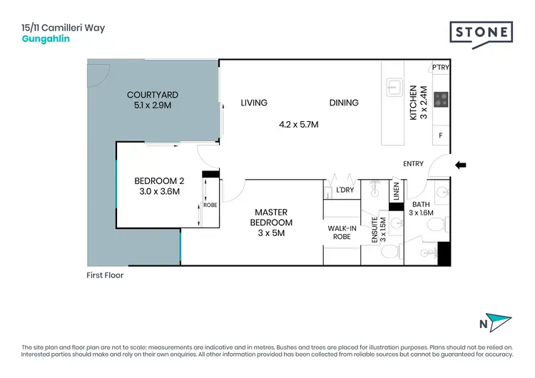 Floorplan of Homely apartment listing, 15/11 Camilleri Way, Gungahlin ACT 2912