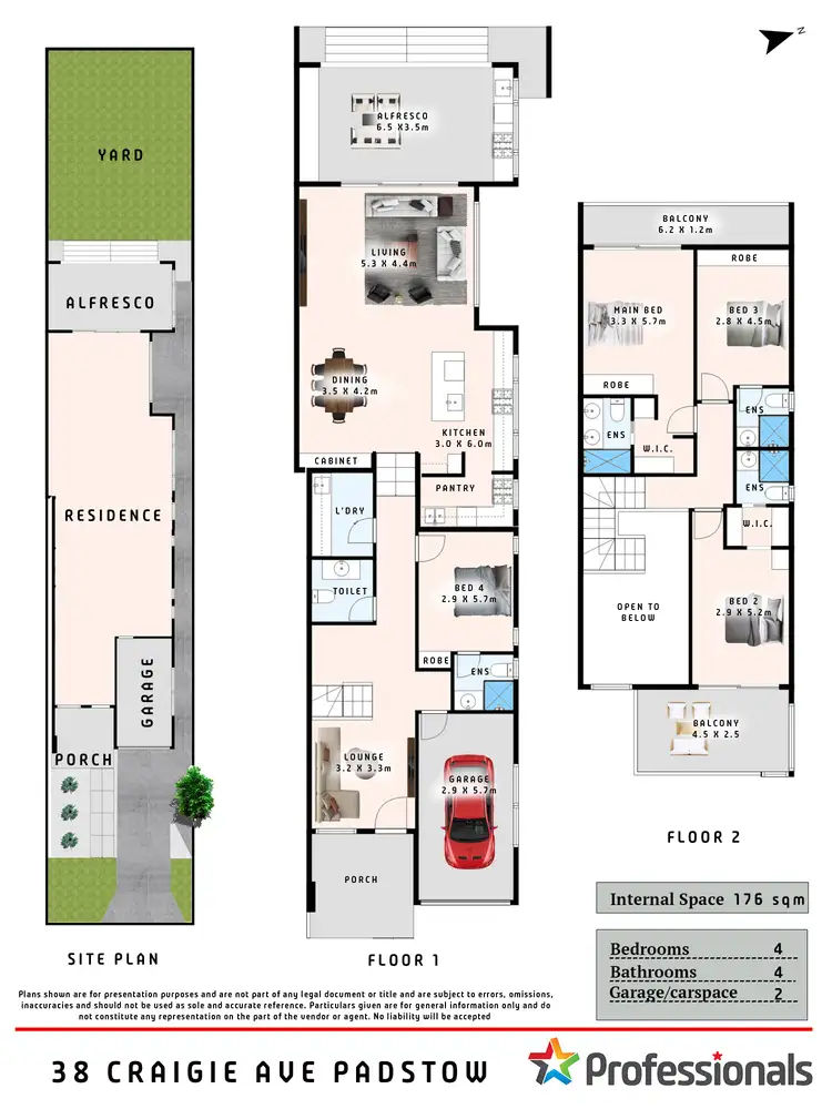 Floorplan of Homely semi-detached listing, 38 Craigie Avenue, Padstow NSW 2211