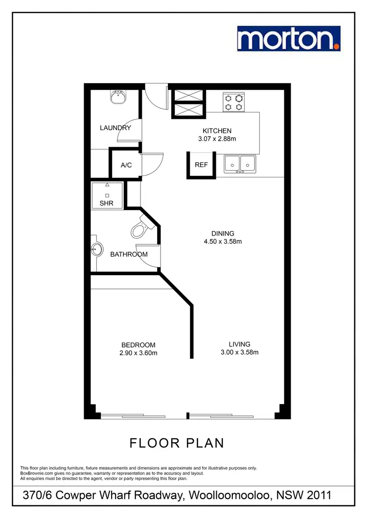 Floorplan of Homely apartment listing, 370/6 Cowper Wharf Roadway, Woolloomooloo NSW 2011