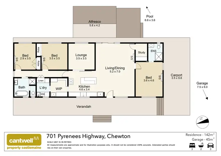 Floorplan of Homely house listing, 701 Pyrenees Highway, Chewton VIC 3451