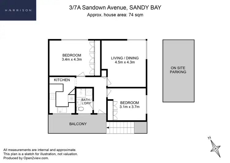 Floorplan of Homely unit listing, 3/7a Sandown Avenue, Sandy Bay TAS 7005