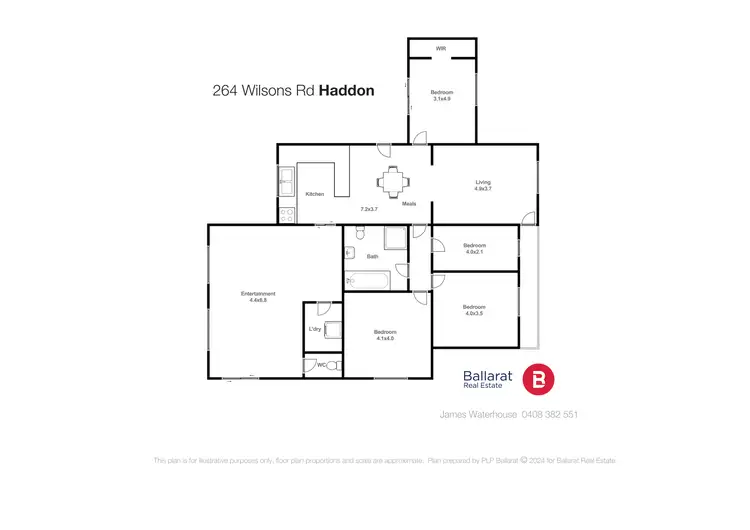 Floorplan of Homely house listing, 264 Wilsons Road, Haddon VIC 3351