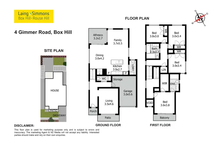 Floorplan of Homely house listing, 4 Gimmer Road, Box Hill NSW 2765