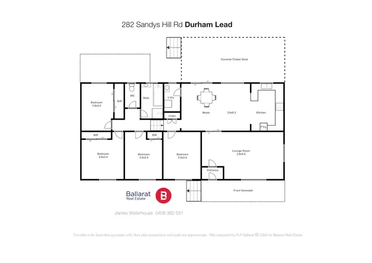 Floorplan of Homely house listing, 282 Sandys Hill Road, Durham Lead VIC 3352