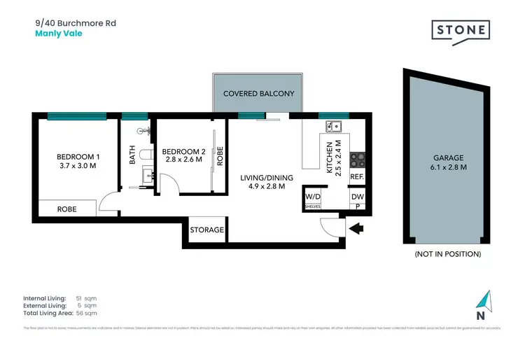 Floorplan of Homely apartment listing, 9/40 Burchmore Road, Manly Vale NSW 2093