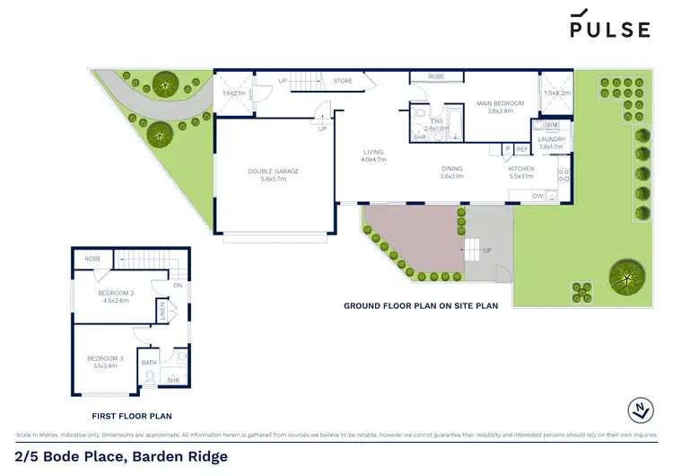 Floorplan of Homely townhouse listing, 2/5-7 Bode Place, Barden Ridge NSW 2234