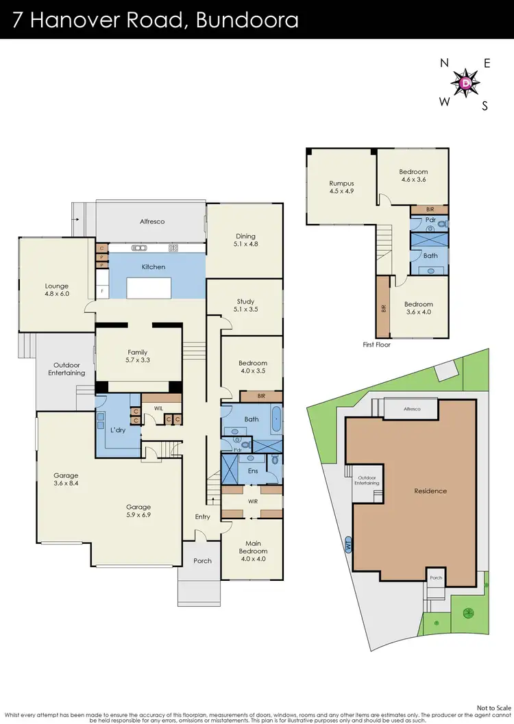 Floorplan of Homely house listing, 7 Hanover Road, Bundoora VIC 3083