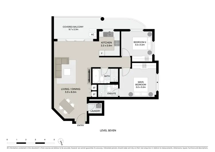 Floorplan of Homely apartment listing, 701/98-102 Maroubra Road, Maroubra NSW 2035