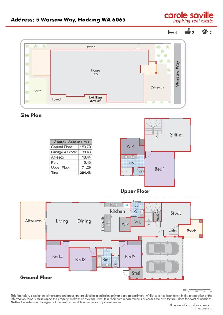 Floorplan of Homely house listing, 5 Warsaw Way, Hocking WA 6065
