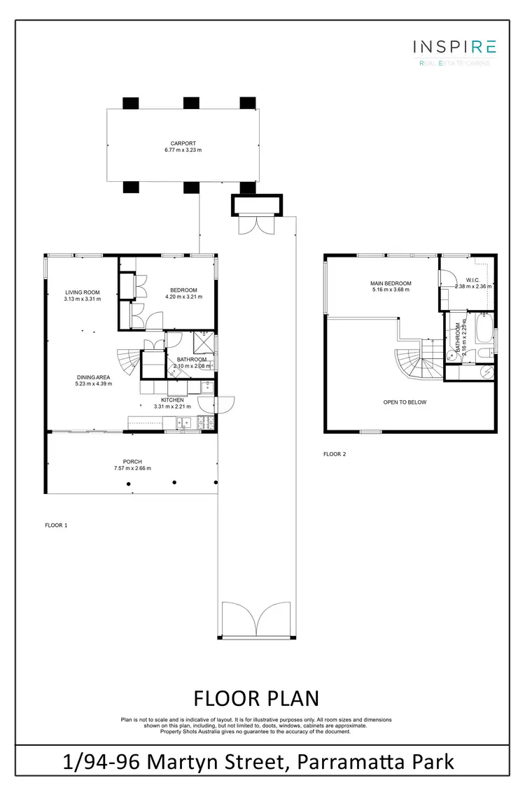 Floorplan of Homely townhouse listing, 1/94-96 Martyn Street, Parramatta Park QLD 4870
