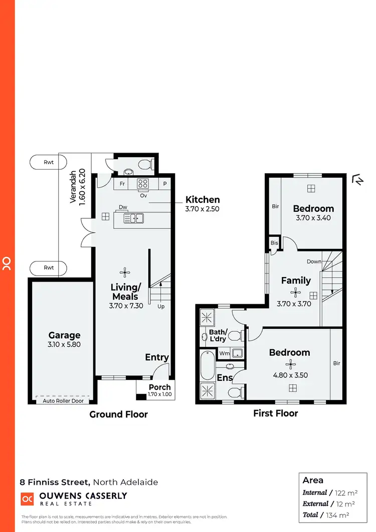 Floorplan of Homely townhouse listing, 8 Finniss Court, North Adelaide SA 5006