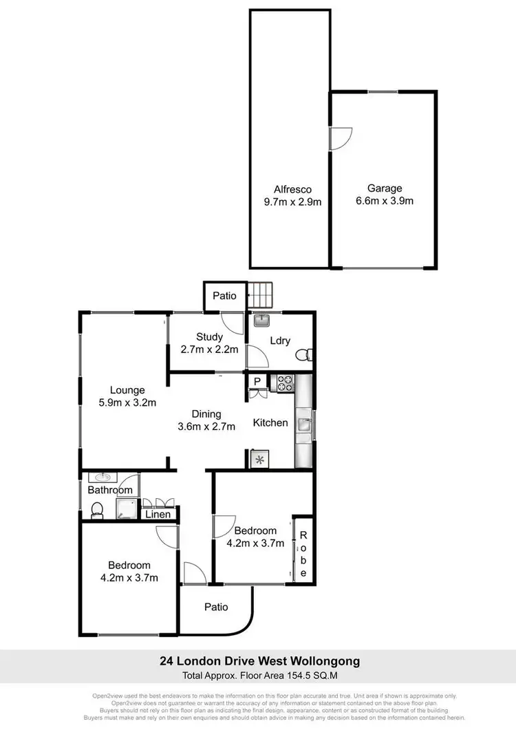 Floorplan of Homely house listing, 24 London Drive, West Wollongong NSW 2500