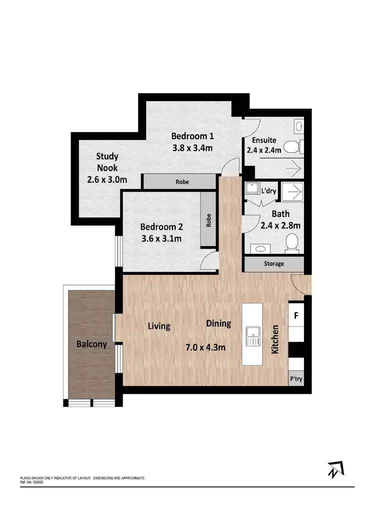 Floorplan of Homely apartment listing, 62/58 Cowlishaw Street, Greenway ACT 2900