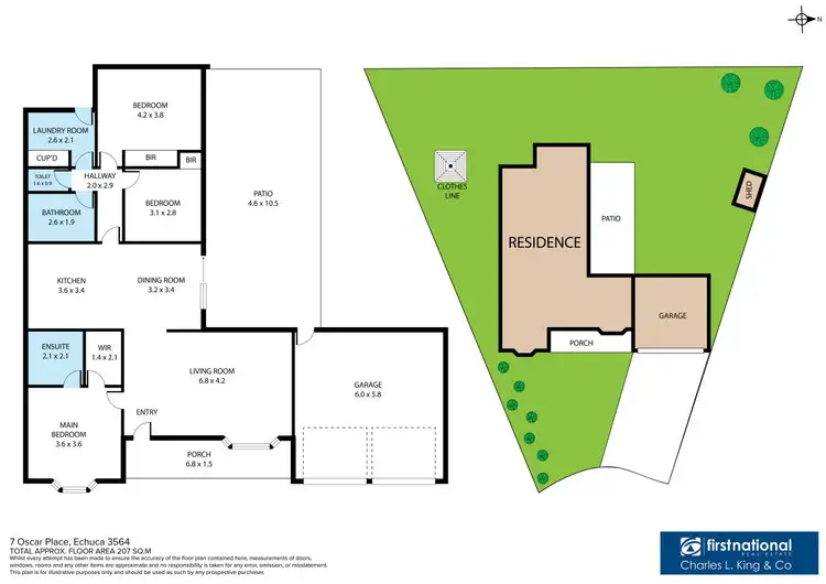 Floorplan of Homely house listing, 7 Oscar Place, Echuca VIC 3564