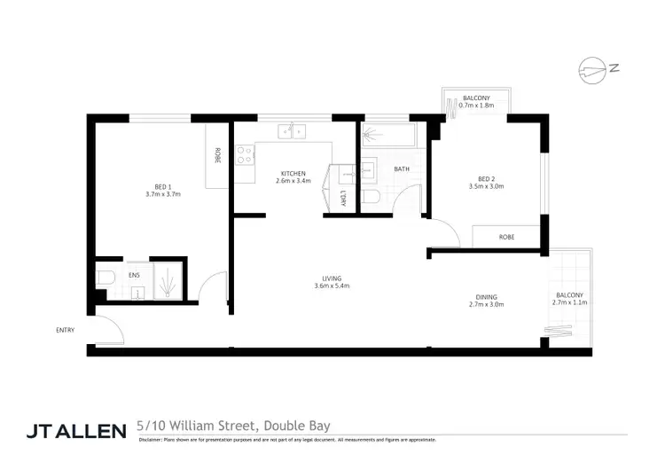 Floorplan of Homely apartment listing, 5/10 William Street, Double Bay NSW 2028