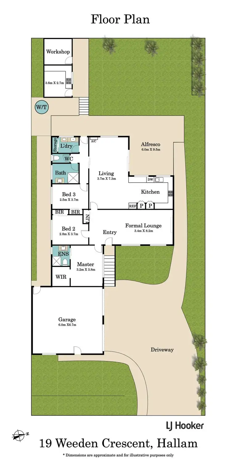 Floorplan of Homely house listing, 19 Weeden Crescent, Hallam VIC 3803