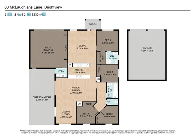 Floorplan of Homely house listing, 60 Mclaughlans Lane, Brightview QLD 4311